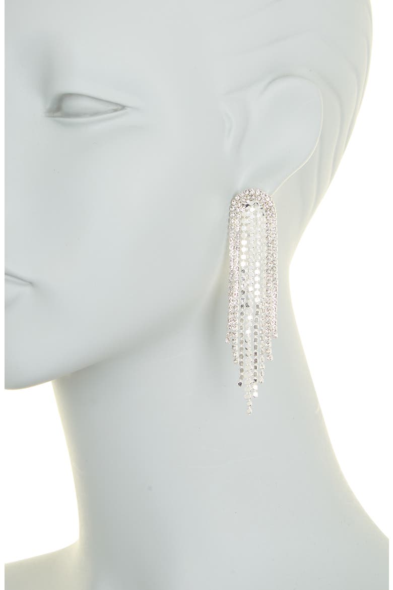 Crystal Chandelier Drop Earrings, Alternate, color, SILVER