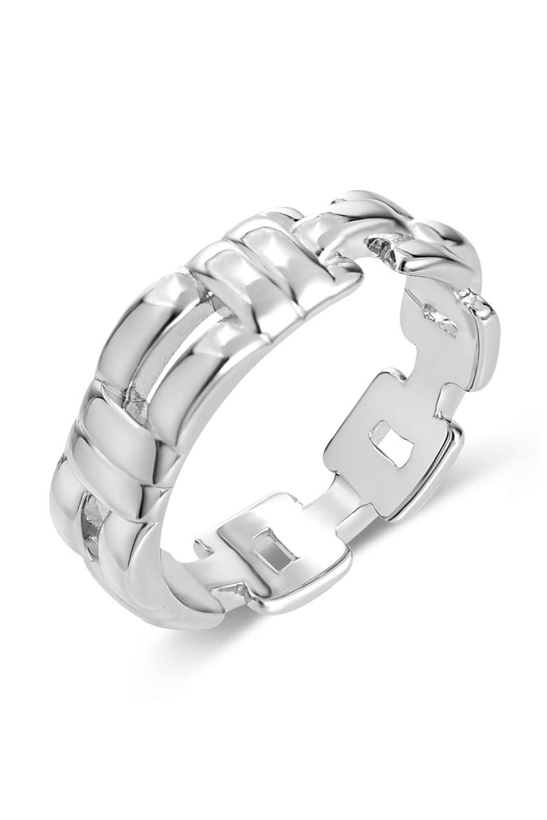 Rome Chain Ring, Alternate, color, Silver