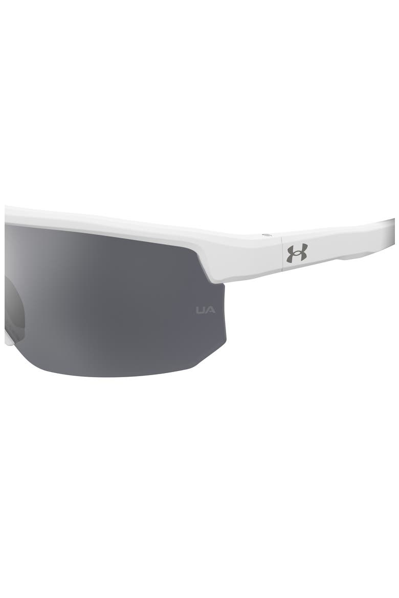 Driven 71mm Mirror Shield Sunglasses, Alternate, color, WHITE GREY