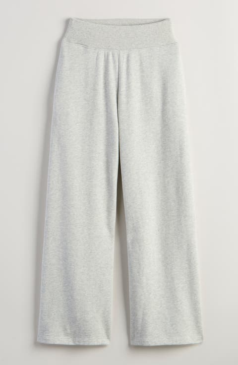 Kids' Wide-Leg Cotton Blend Sweatpants (Big Kid)