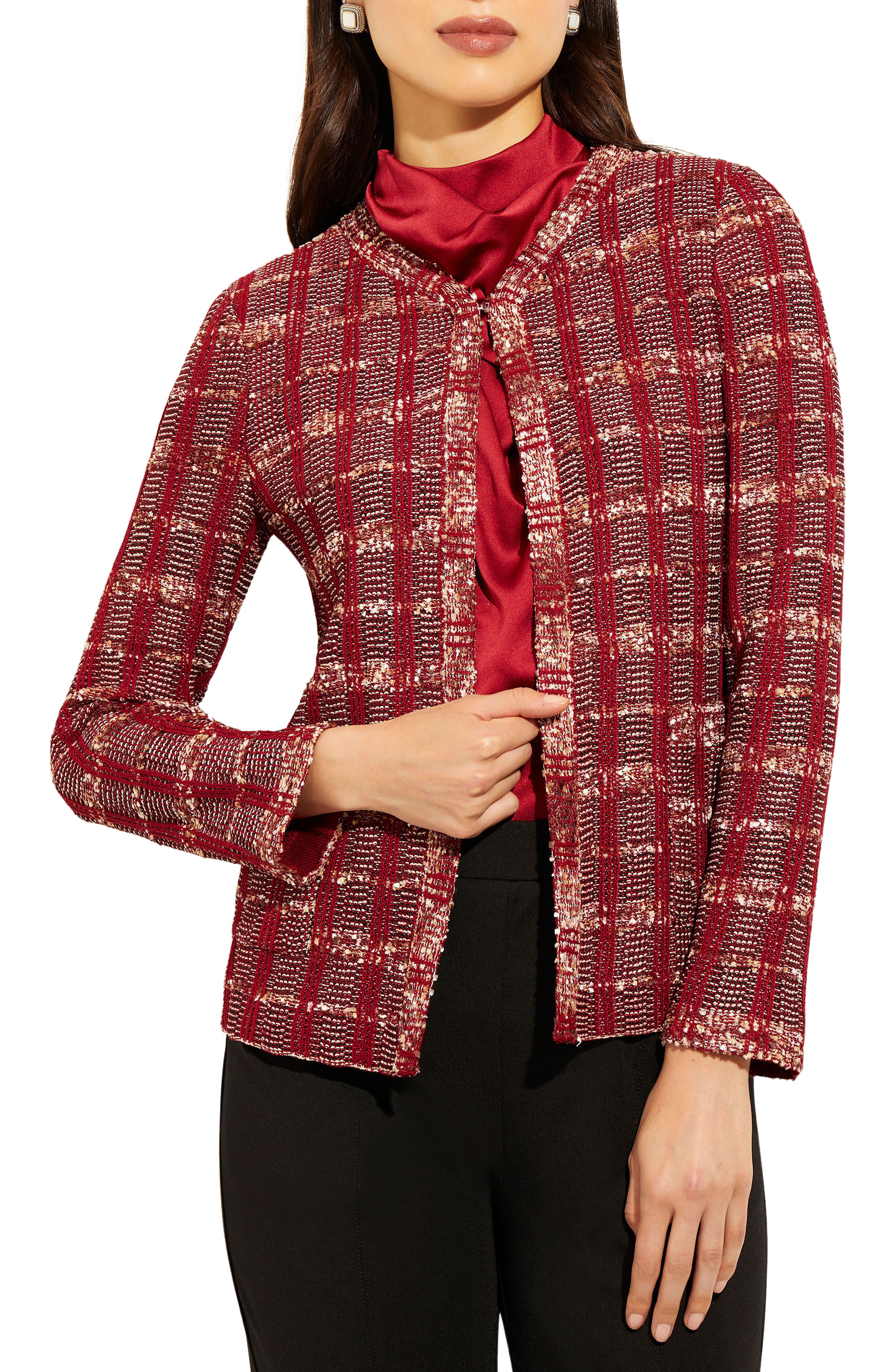 Eyelash Tweed Knit Jacket