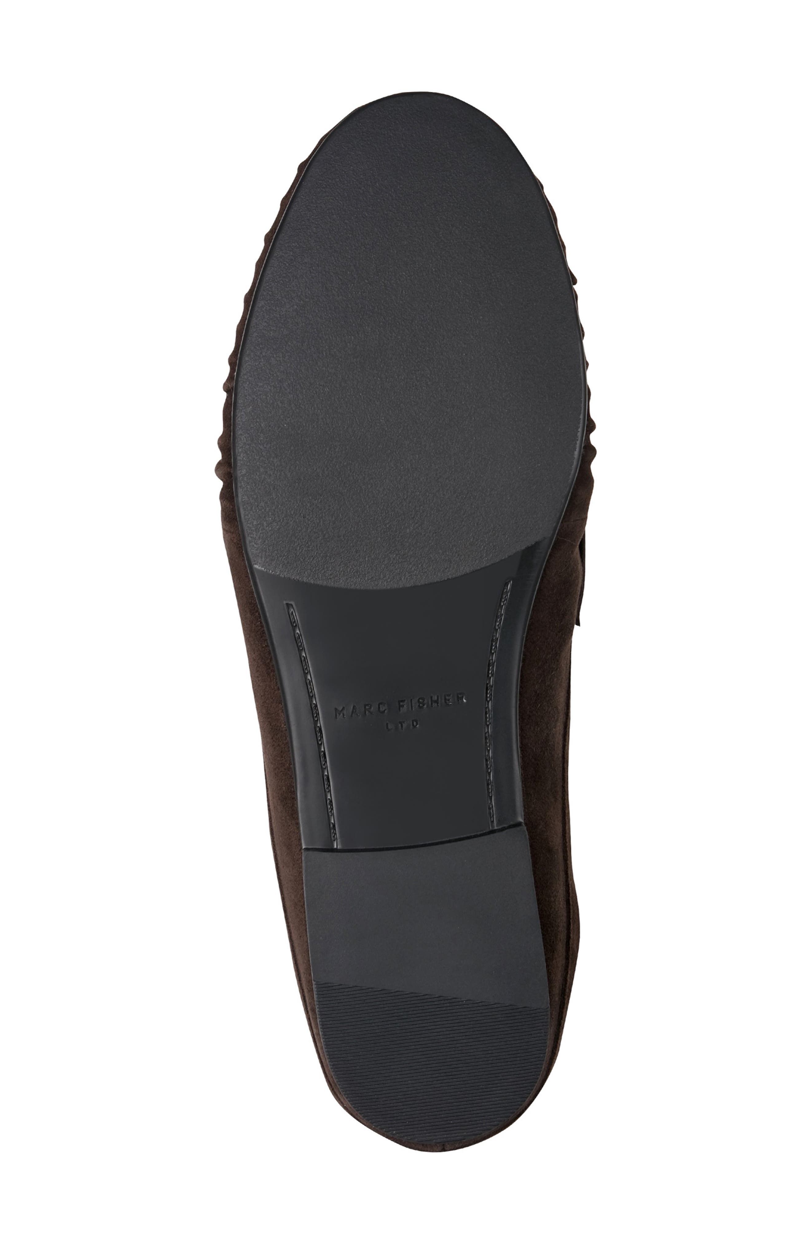 Marc Fisher LTD Jaynie Almond Toe Loafer Mule, Alternate, color, Dark Brown