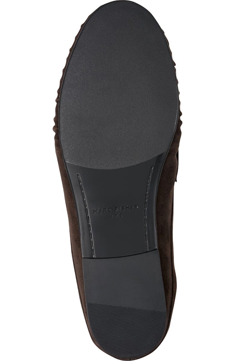 Marc Fisher LTD Jaynie Almond Toe Loafer Mule, Alternate, color, Dark Brown