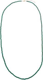 BY ADINA EDEN Colored Beaded Chain Necklace 36"