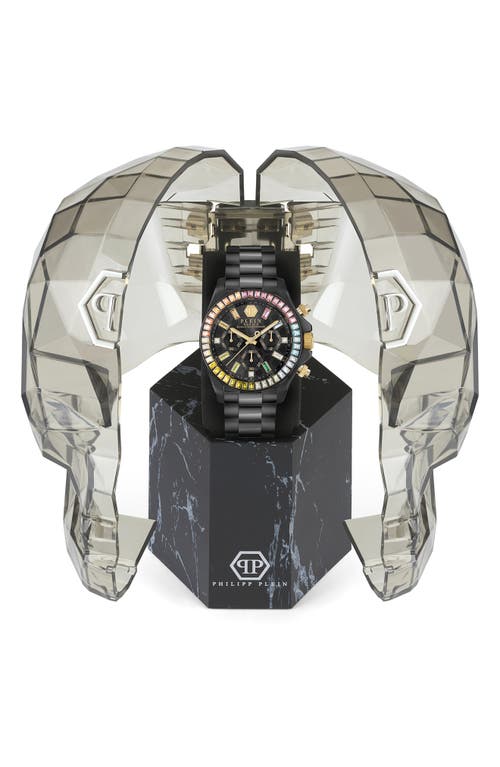 Philipp Plein Nobile Lady Crystal Watch Woman Wrist Watch Black Size Onesize Stainless Steel In Ip Black