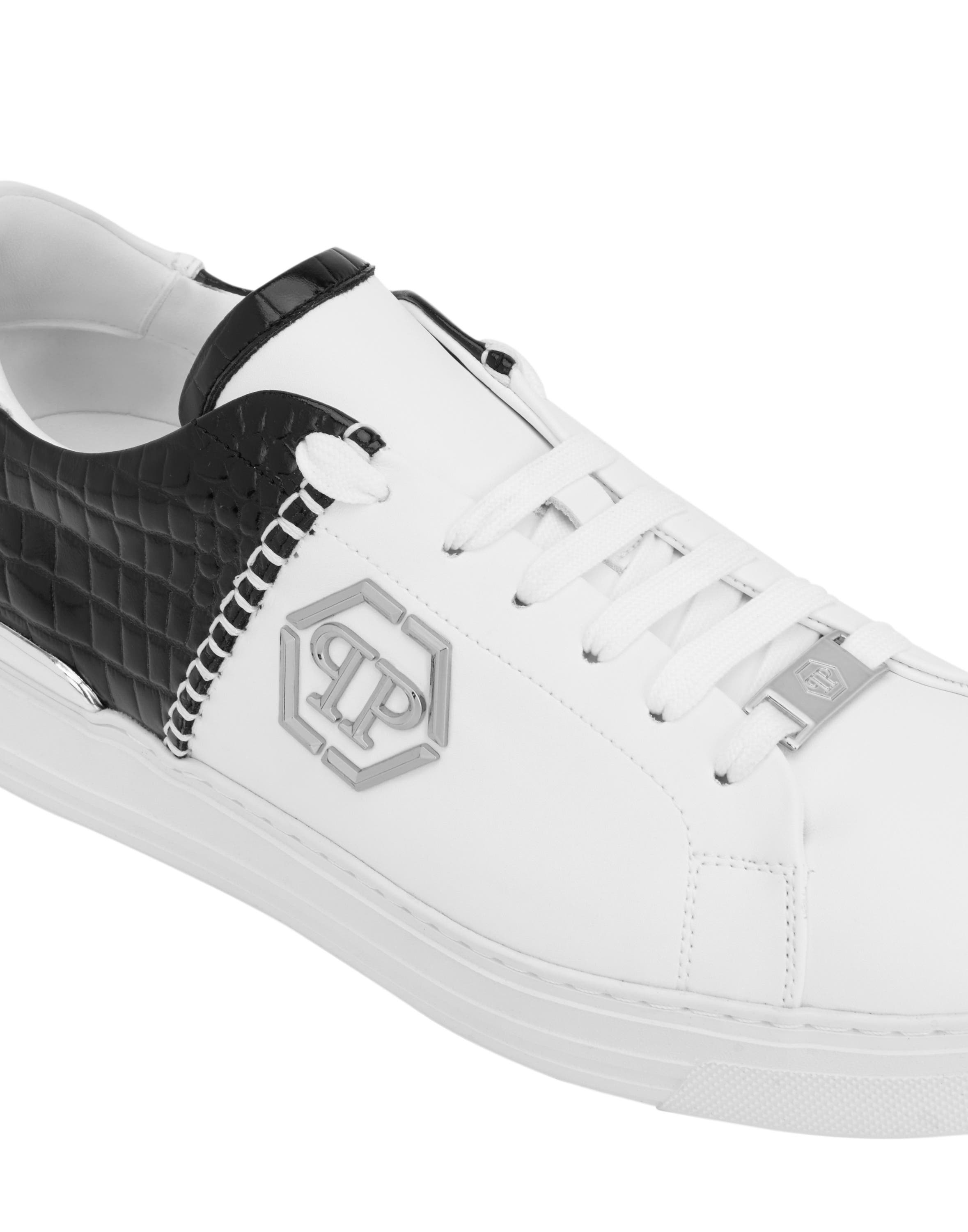 Low-Top Sneakers Icon Cocco Mix Unisex, Alternate, color, white/black