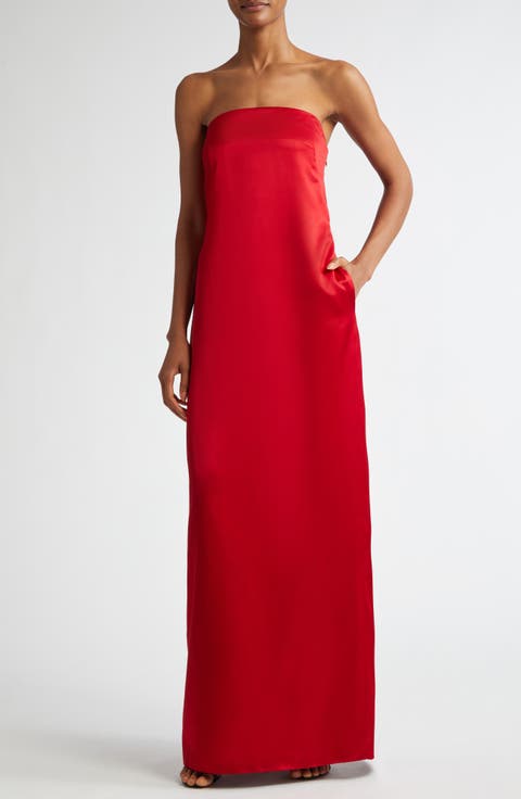 Ani Strapless Satin Gown