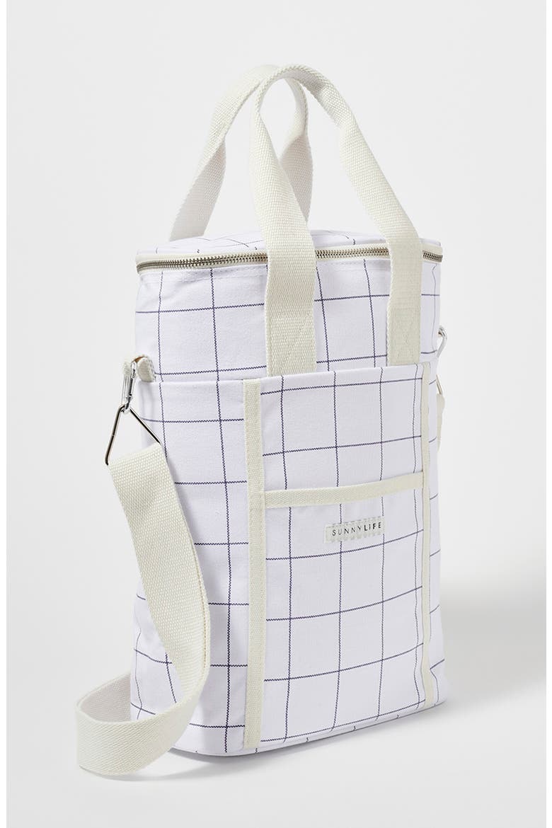 Insulated Drinks Bag, Alternate, color, CHECK- COCONUT