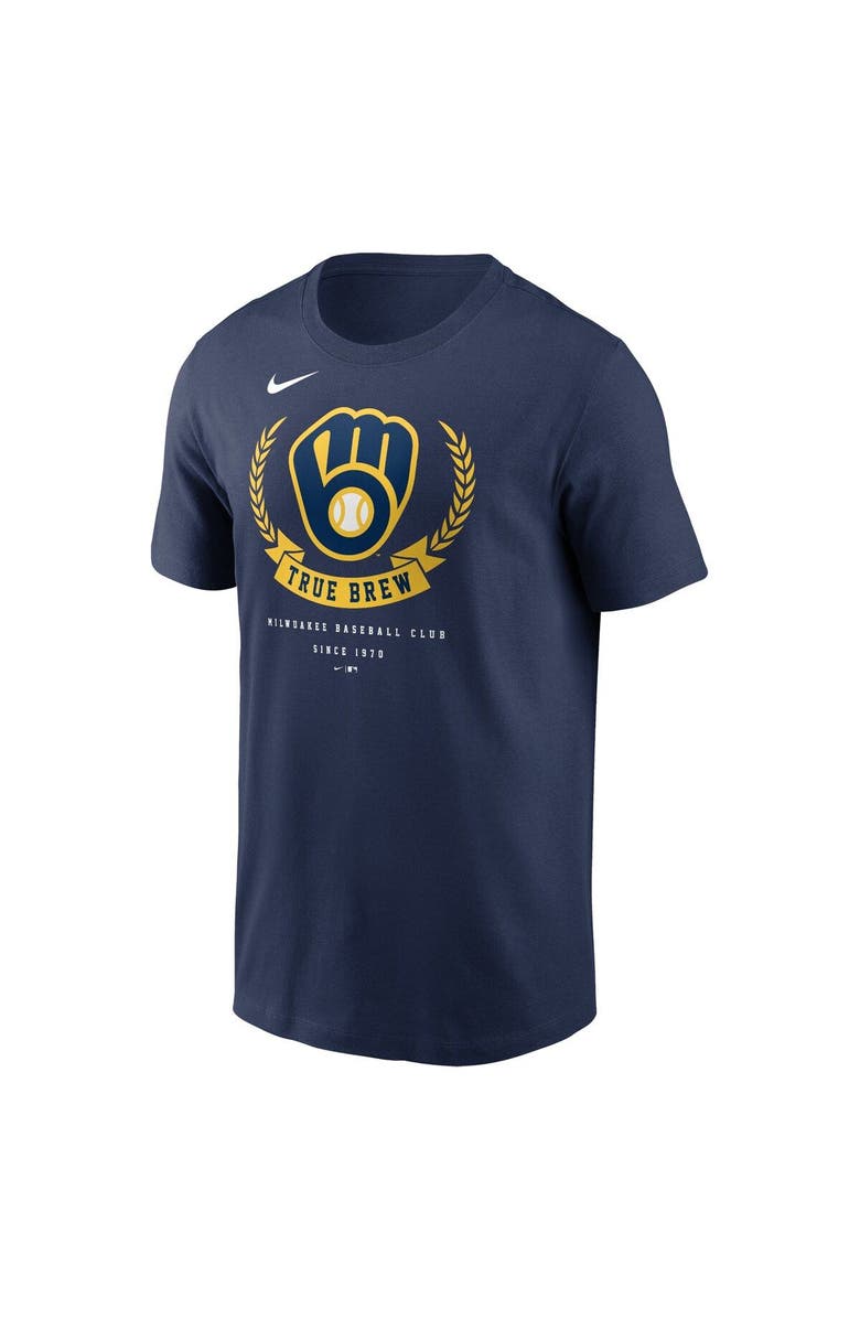 Nike Men's Nike Navy Milwaukee Brewers True Brew Hometown T-Shirt, Alternate, color, Navy