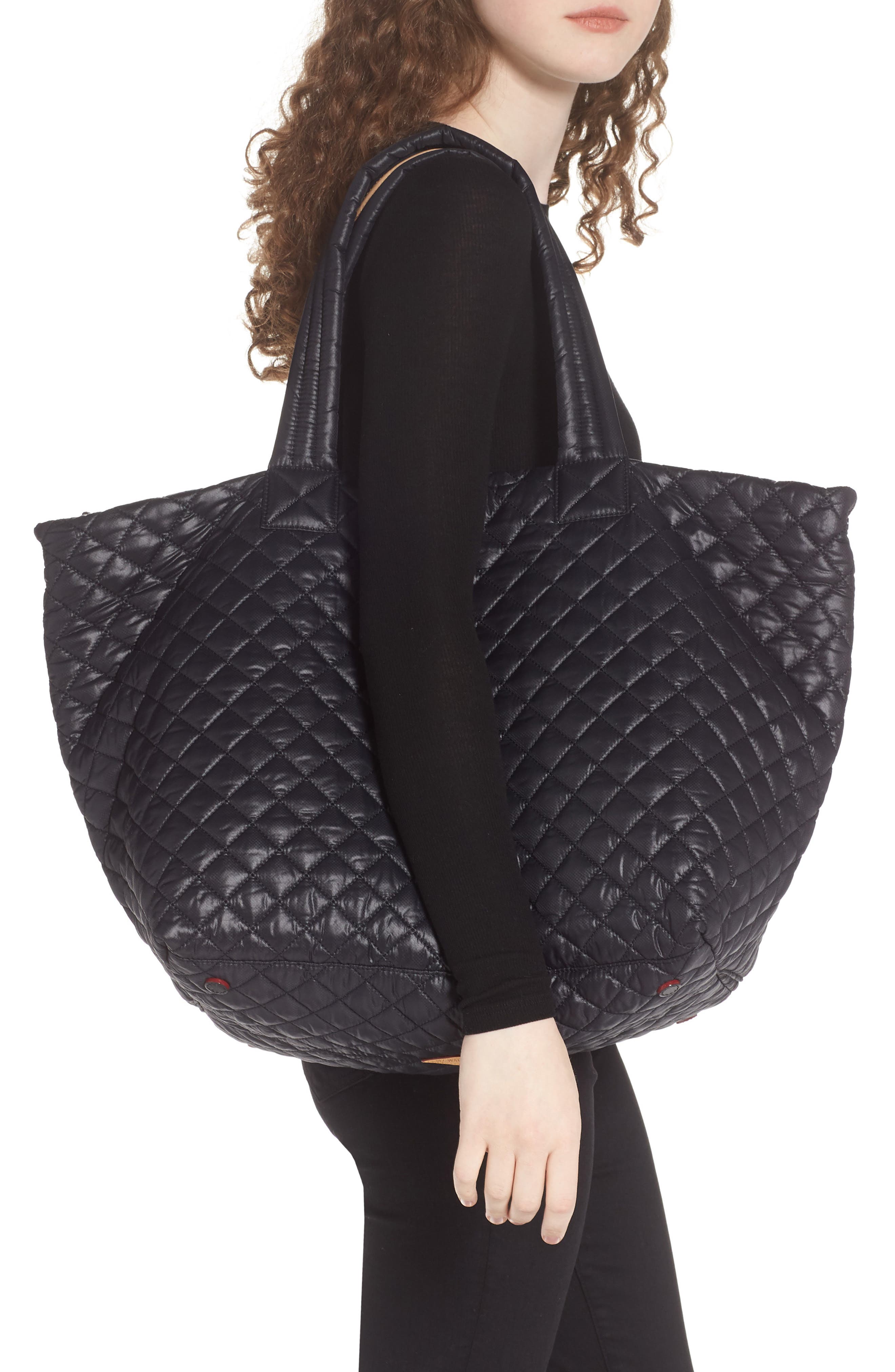 MZ Wallace Deluxe Large Metro Tote, Alternate, color, Black