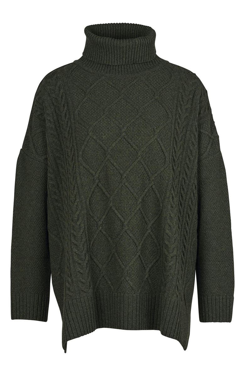Barbour Burne Wool Blend Cable Sweater, Alternate, color, 