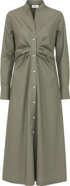Callas Milano GENNY Long Sleeve Shirt Dress Pink