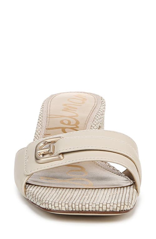 Sam Edelman Wilma Slip On Dress Sandal Modern Ivory Leather In White