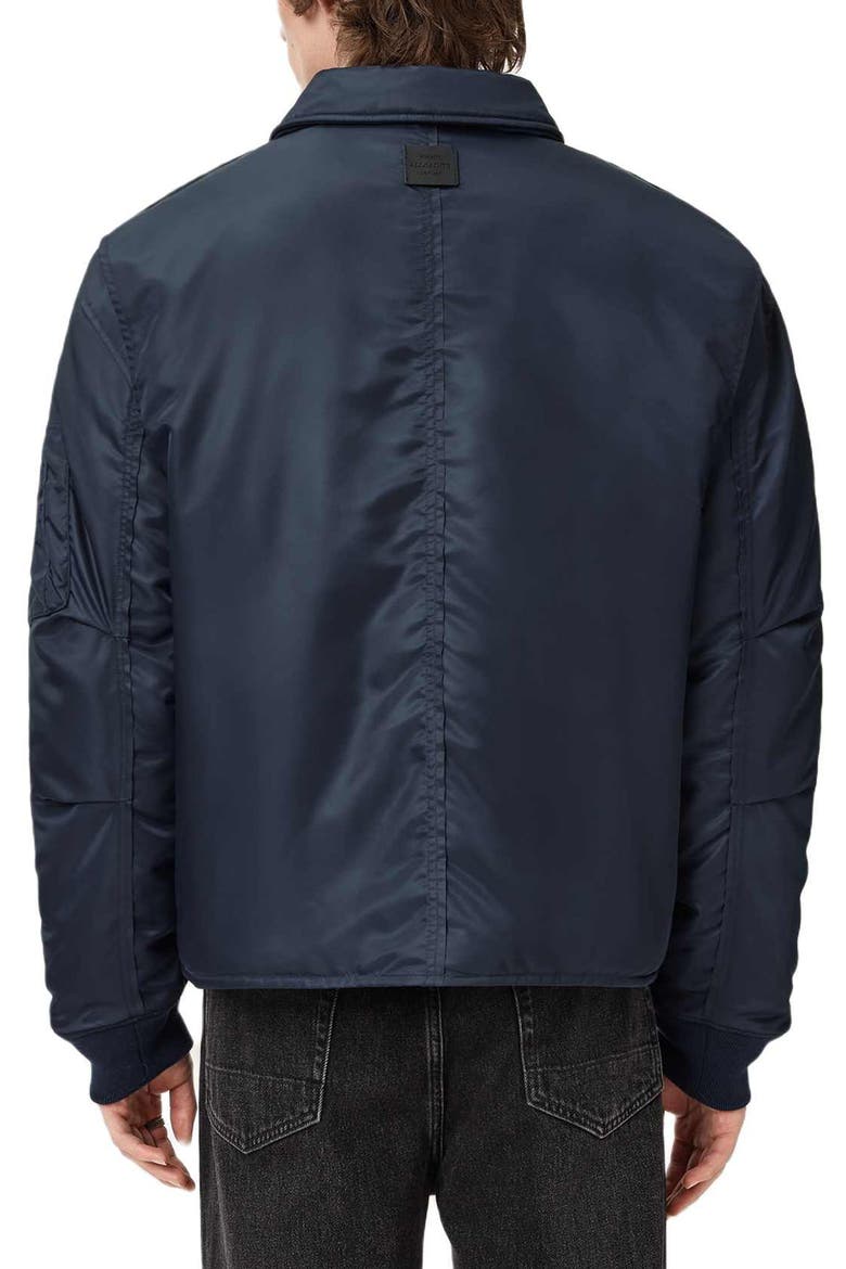 Fallon Nylon Bomber Jacket, Alternate, color, MOONLIT BLUE