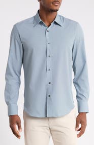 CONSTRUCT Crosshatch Long Sleeve Button Up Shirt