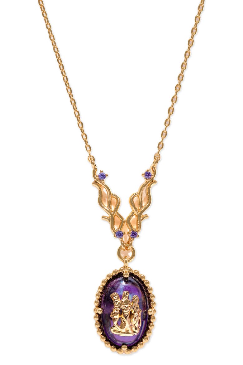 Marvel Studios Agatha Pendant Necklace, Main, color, GOLD