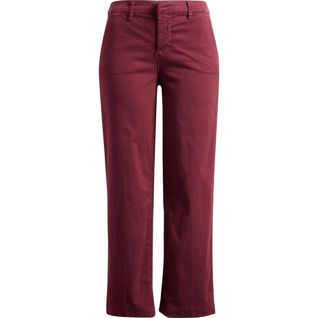 Frank & Eileen Westport The Italian Ankle Wide Leg Pants In Red