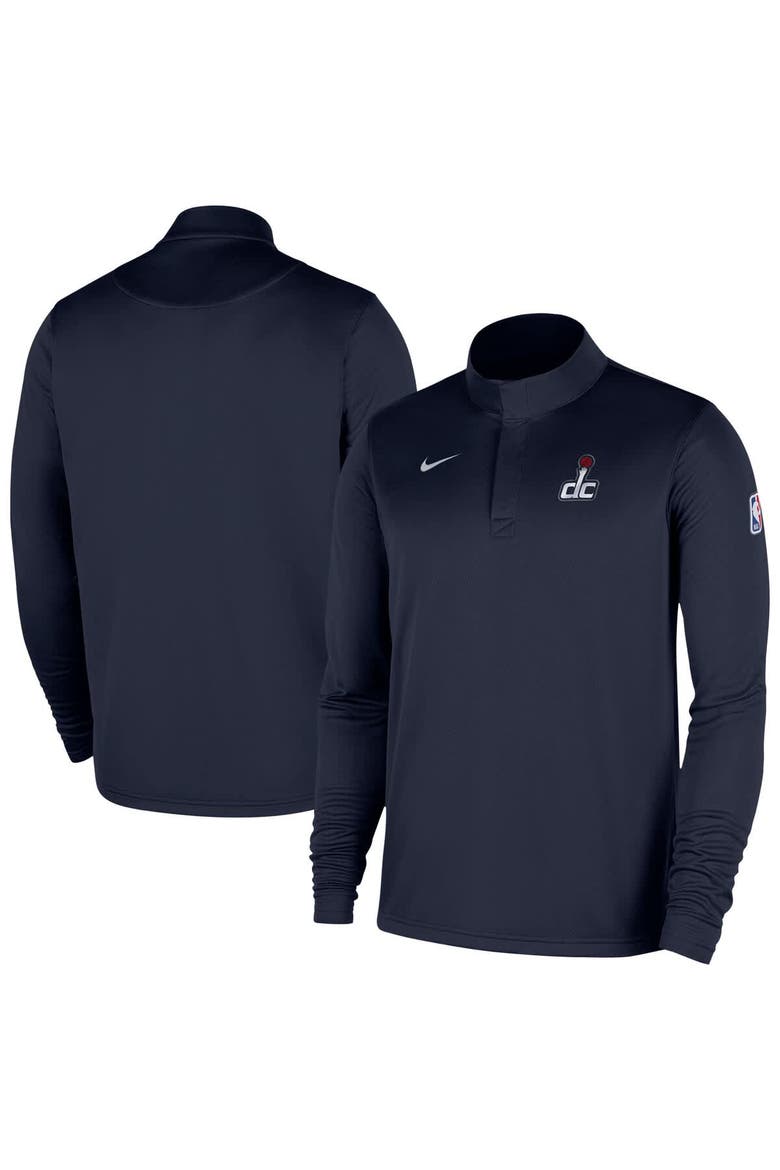 Men's Nike Navy Washington Wizards 2025/26 Authentic Coaches Quarter-Zip Dri-Fit Top, Main, color, Navy