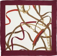 Lauren Ralph Lauren Belting Print Square Silk Scarf