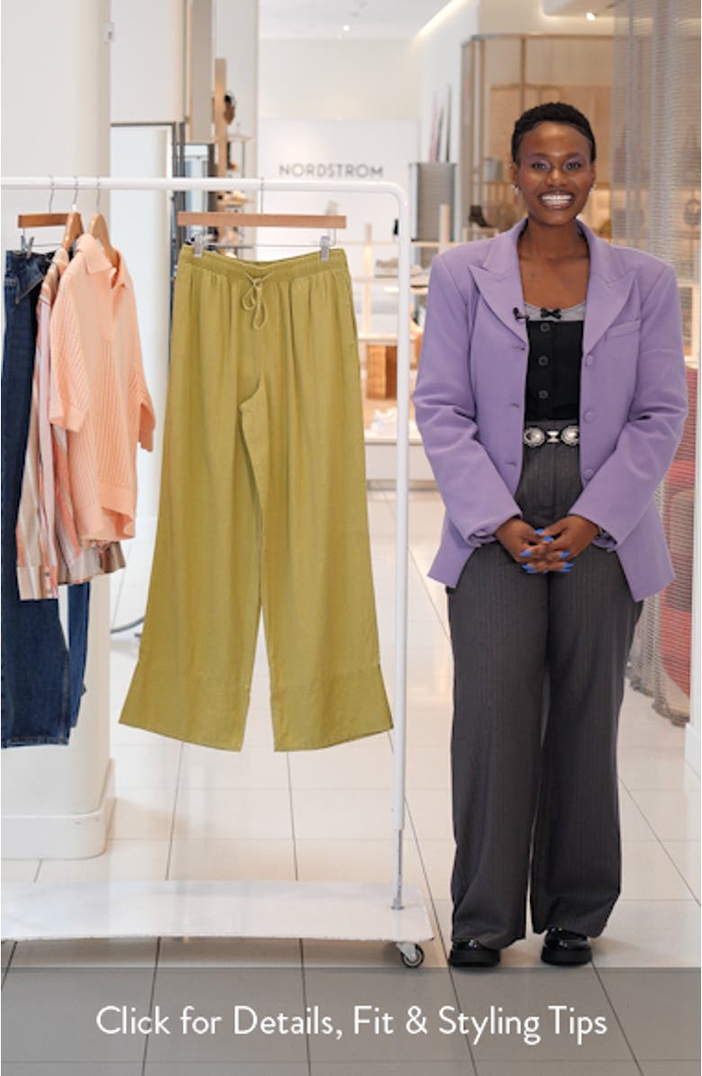 Linen Blend Straight Leg Pants, sales video thumbnail