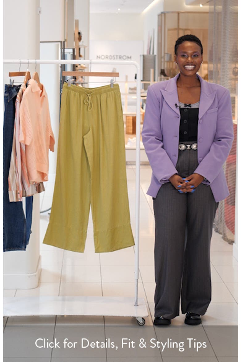 Linen Blend Straight Leg Pants video