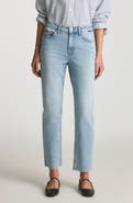 Mavi Jeans New York Raw Hem High Waist Ankle Straight Leg Jeans