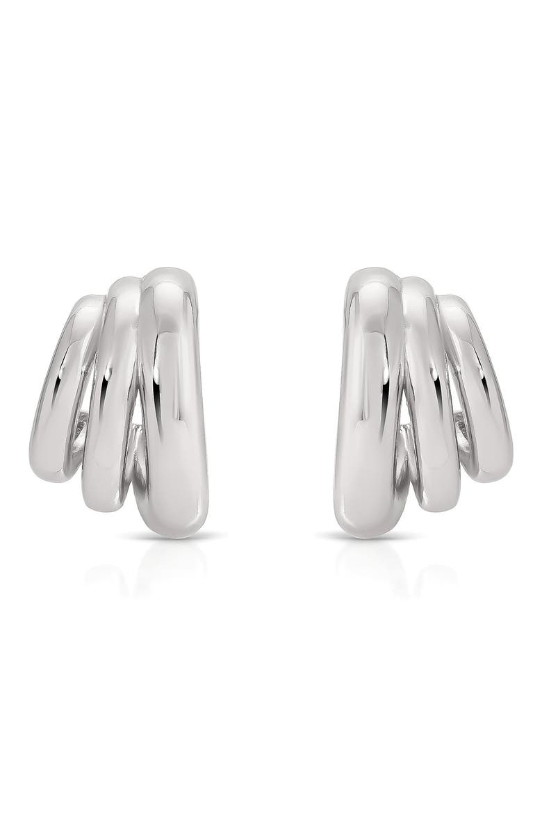 Rooted Vines Small Hoop Earrings, Main, color, SILVER