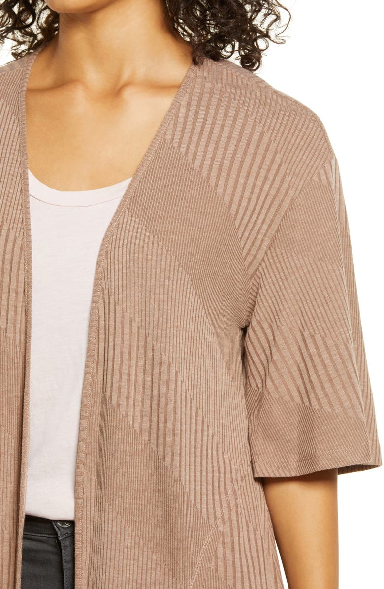 Bobeau Open Front Cardigan, Alternate, color, 