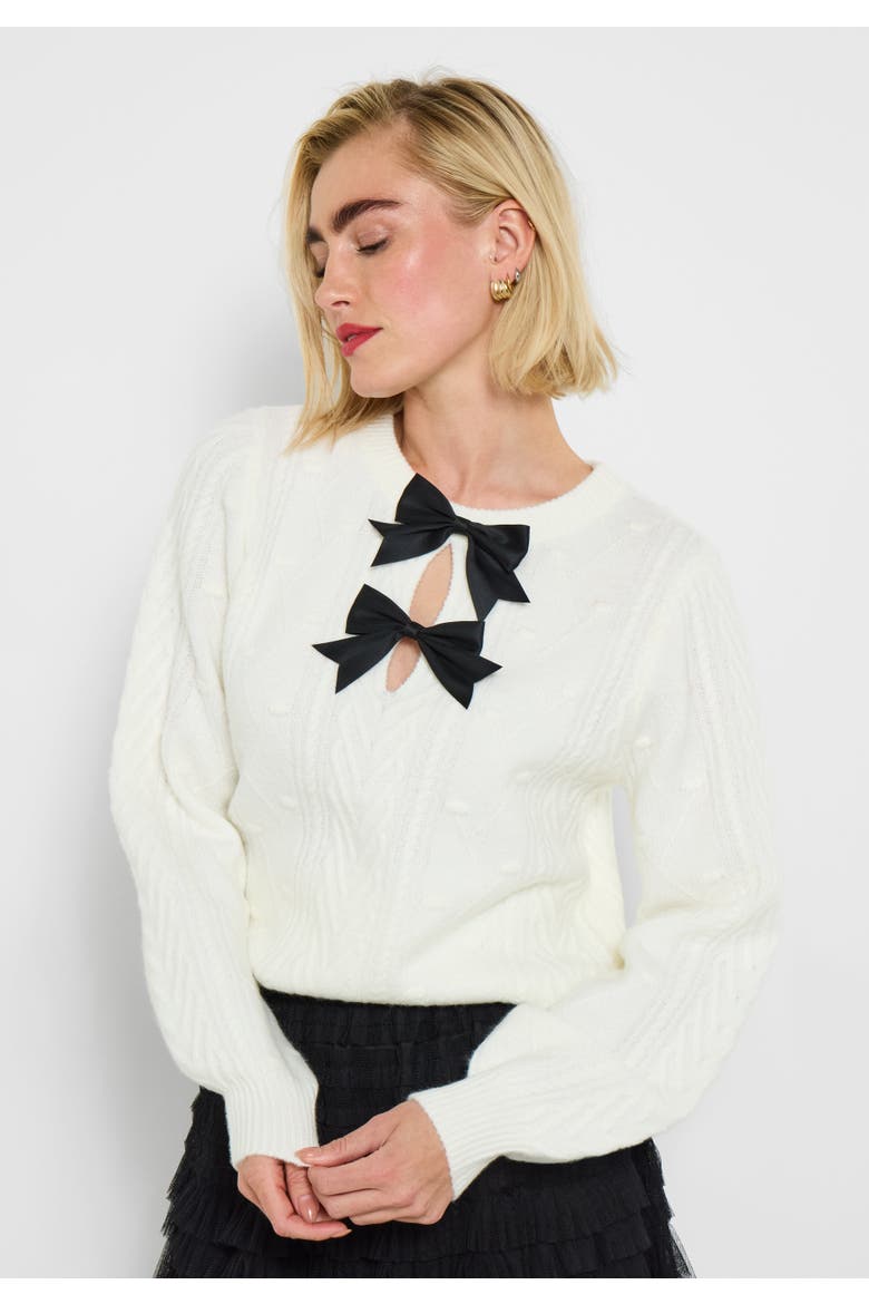 Holiday Cable Sweater, Main, color, IVORY