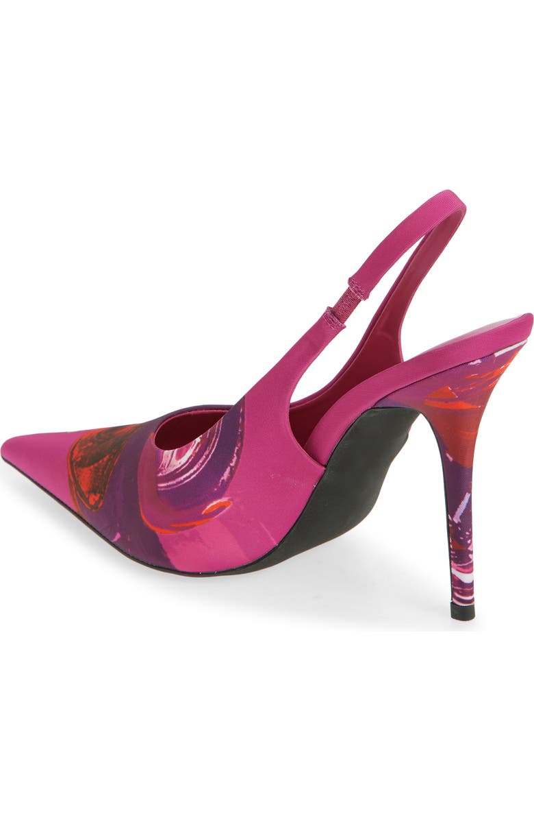 Jeffrey Campbell Surpass Slingback Pointed Toe Pump, Alternate, color, Fuchsia Bad Girl Combo