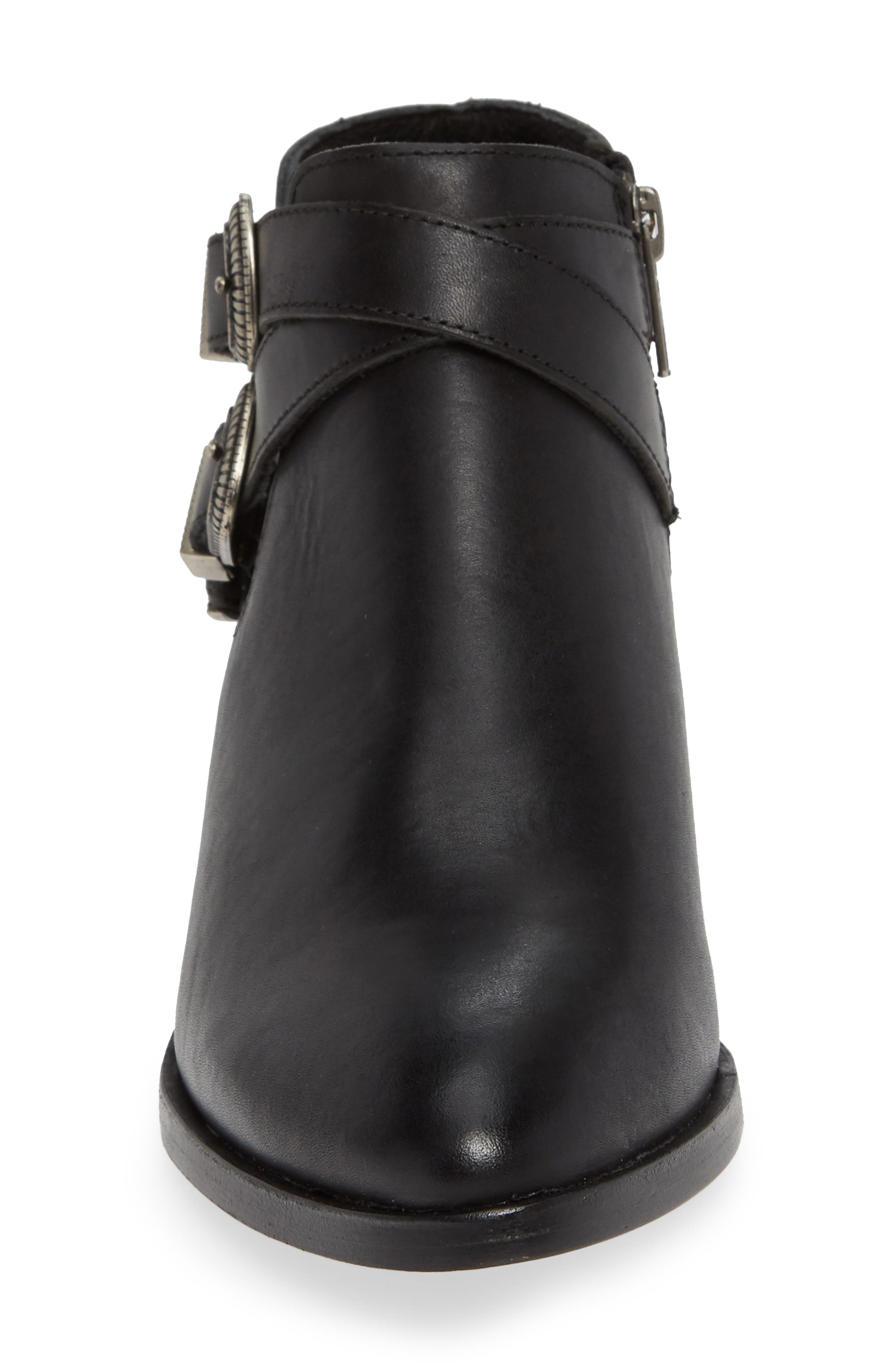 Ray Western Bootie, Alternate, color, BLACK LEATHER