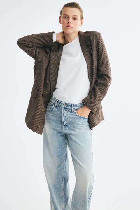 Wide-leg Regular Waist Jeans