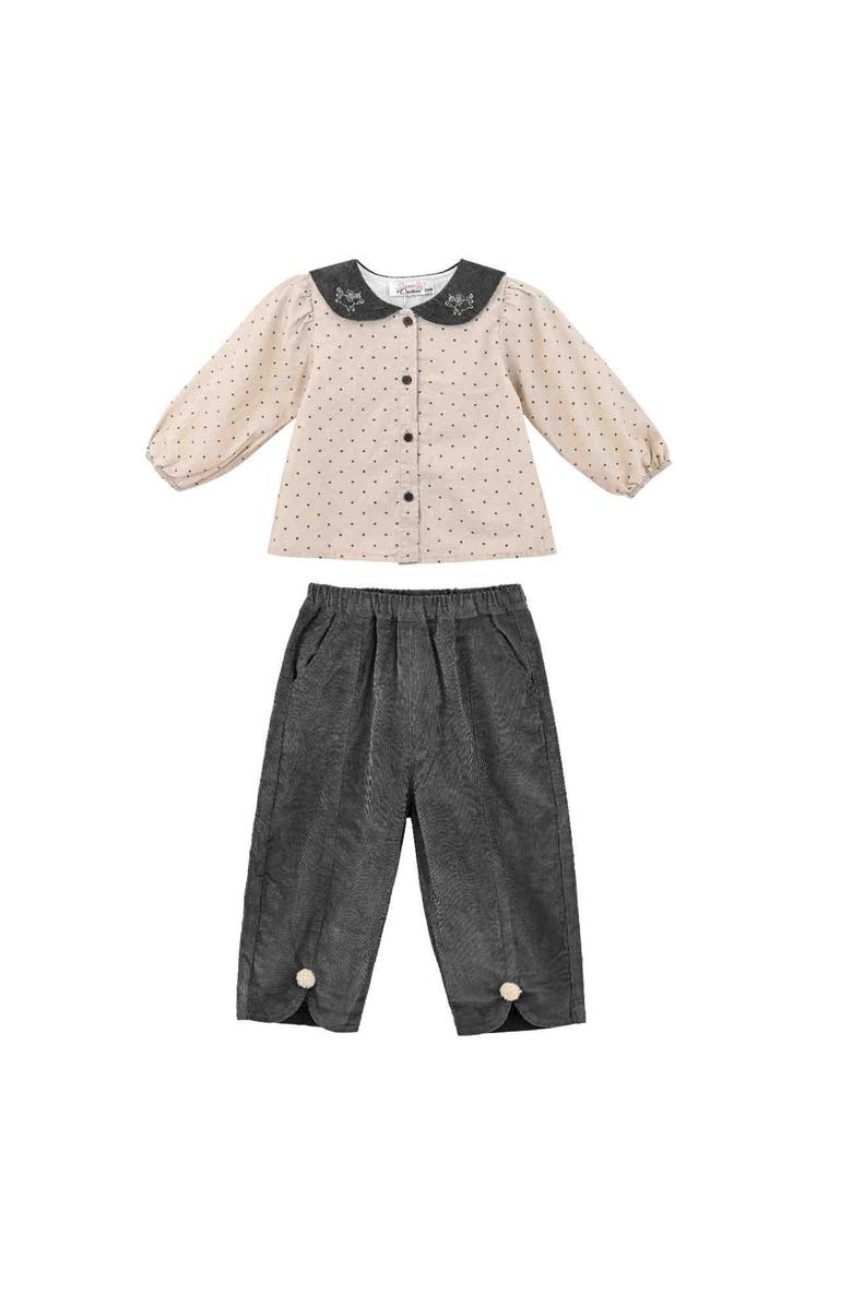 Sweet Cactus Polka Dot Outfit, Main, color, Beige