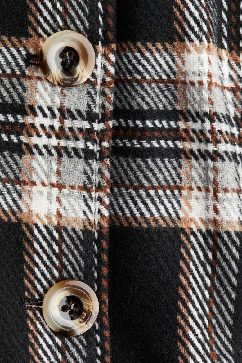 Oversized Coat, Alternate, color, Black/plaid