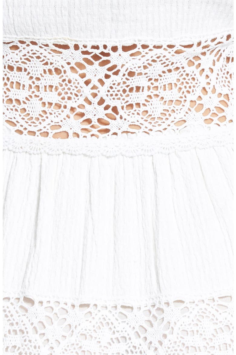 'Pippa' Gauze Fit & Flare Dress, Alternate, color, IVORY COMBO