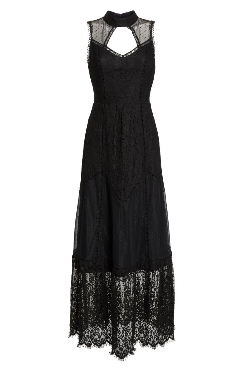 Harlyn Mixed Lace Gown, Alternate, color,