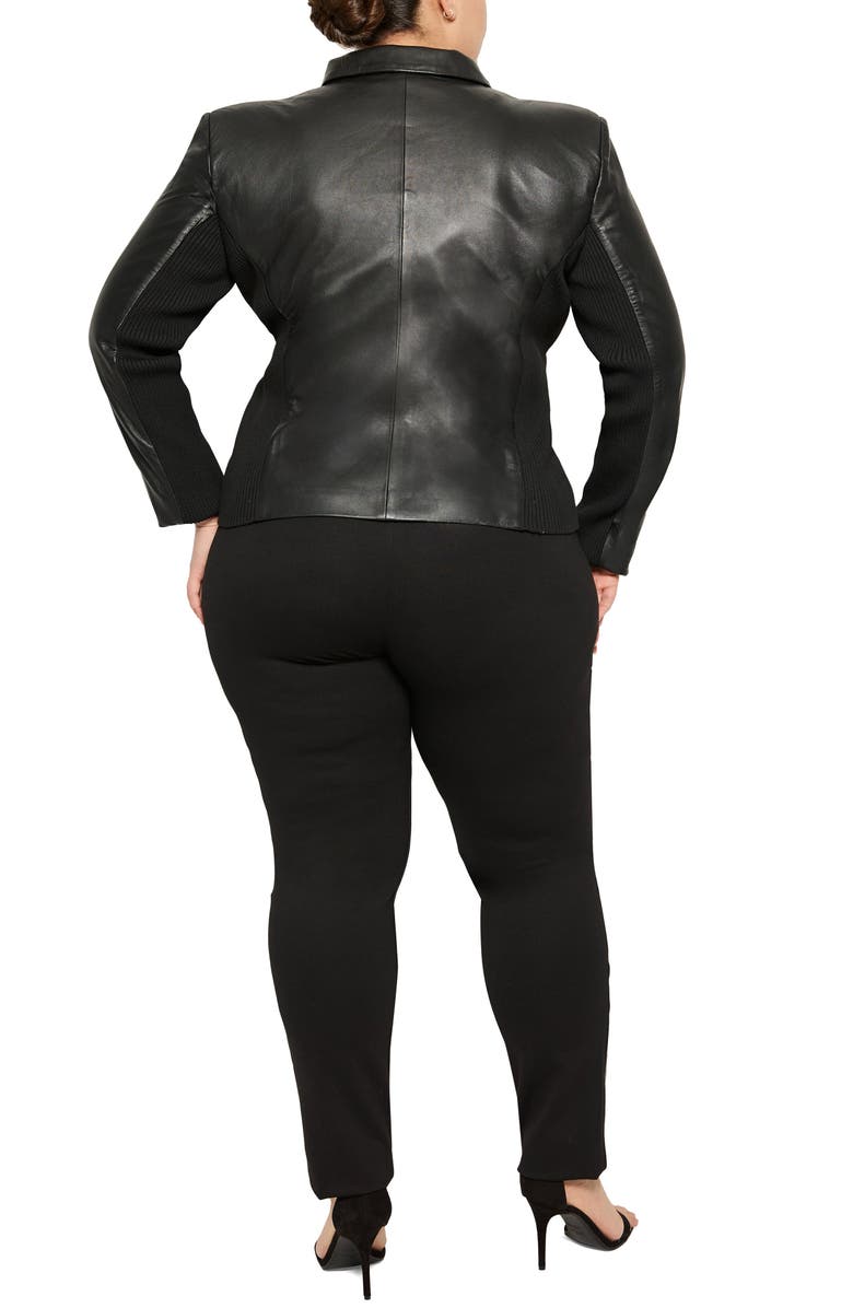 AS by DF Gigi Stretch Leather Leggings, Alternate, color, Black