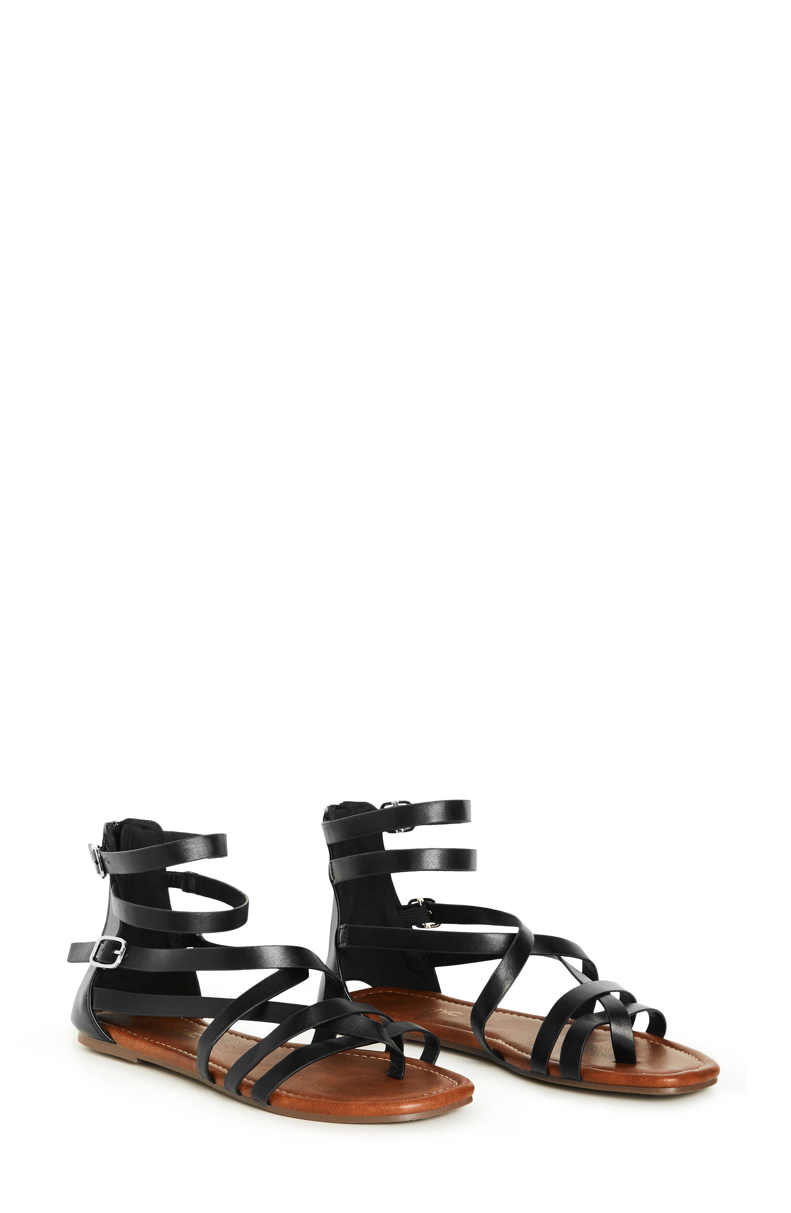 City Chic Ios Caged Sandal, Alternate, color, Black