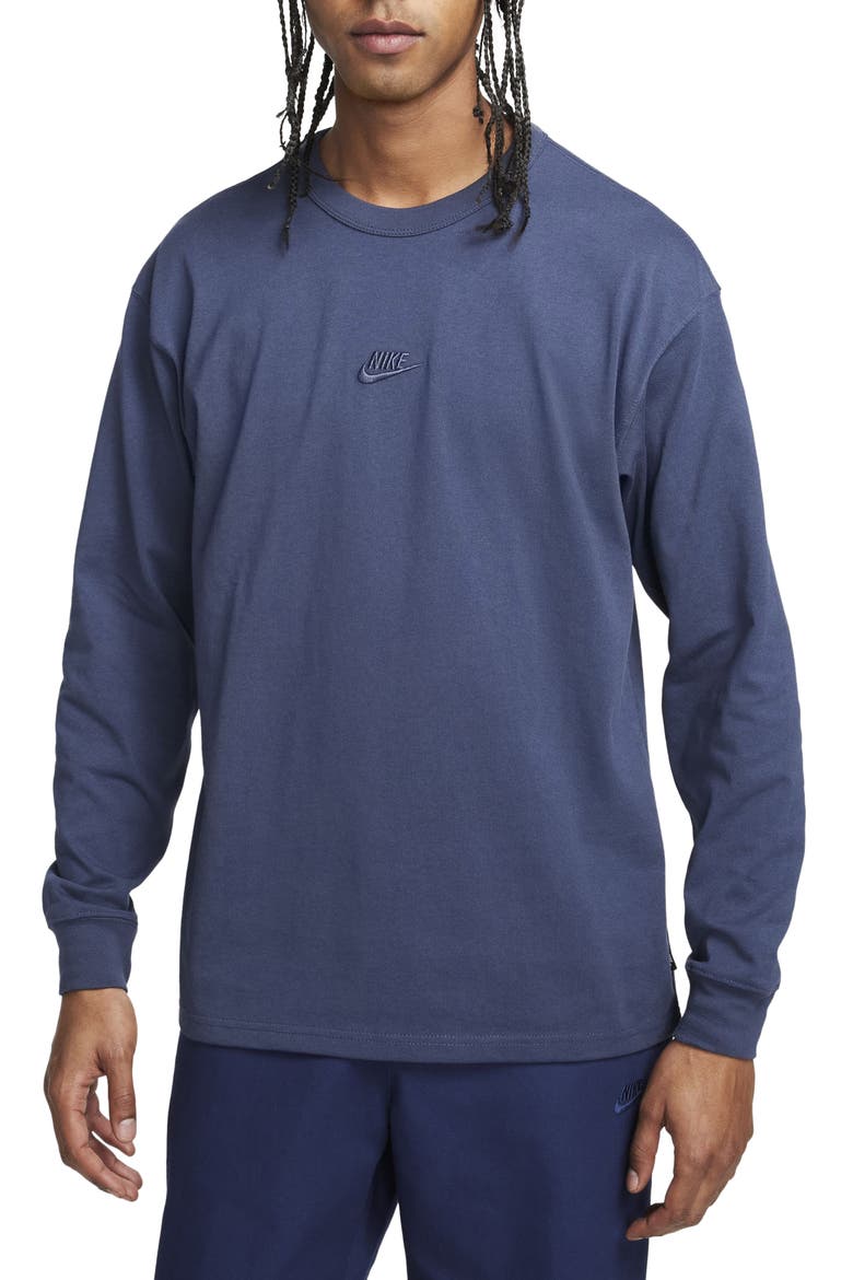 Sportswear Premium Essentials Long Sleeve T-Shirt, Main, color, 437 THUNDER BLUE
