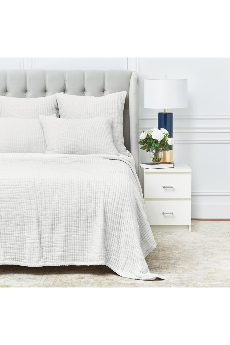 Lida White 100% Cotton Standard Sham 20" x 26", Alternate, color, White