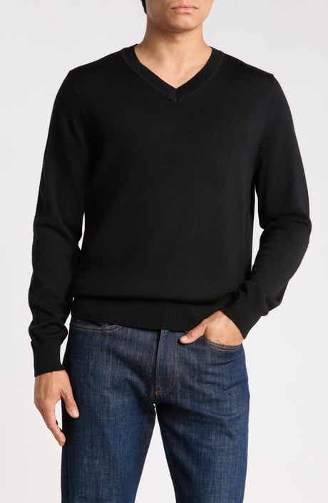 Washable Merino Wool V-Neck Sweater