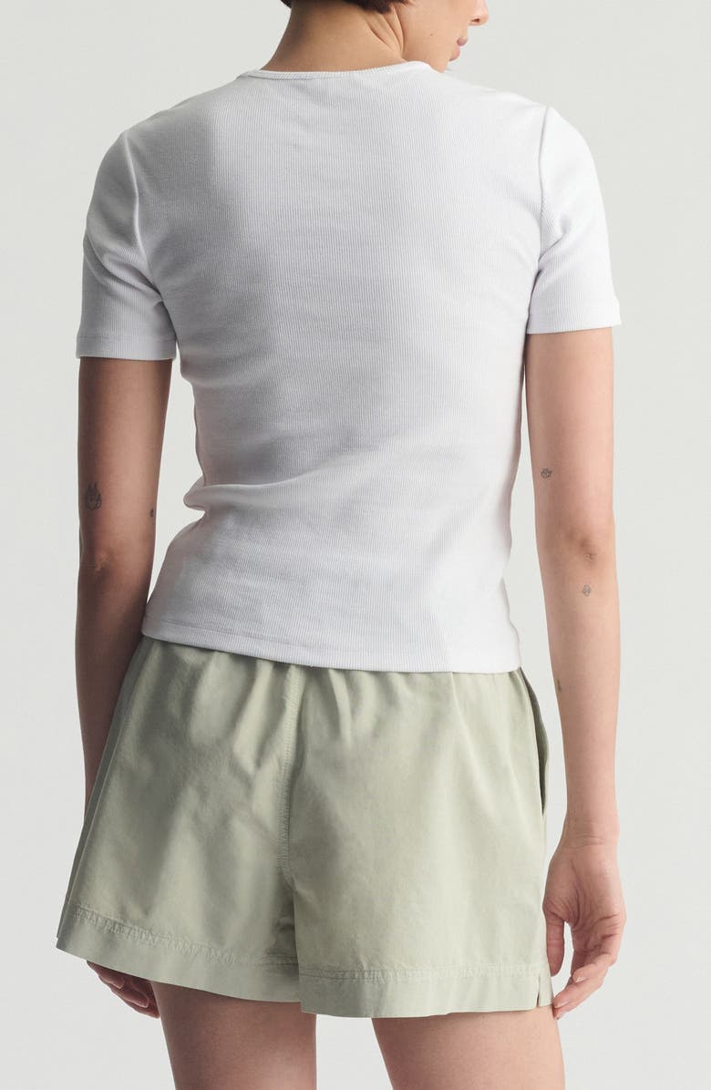 Brooklyn Industries Rib Stretch Cotton T-Shirt, Alternate, color, White