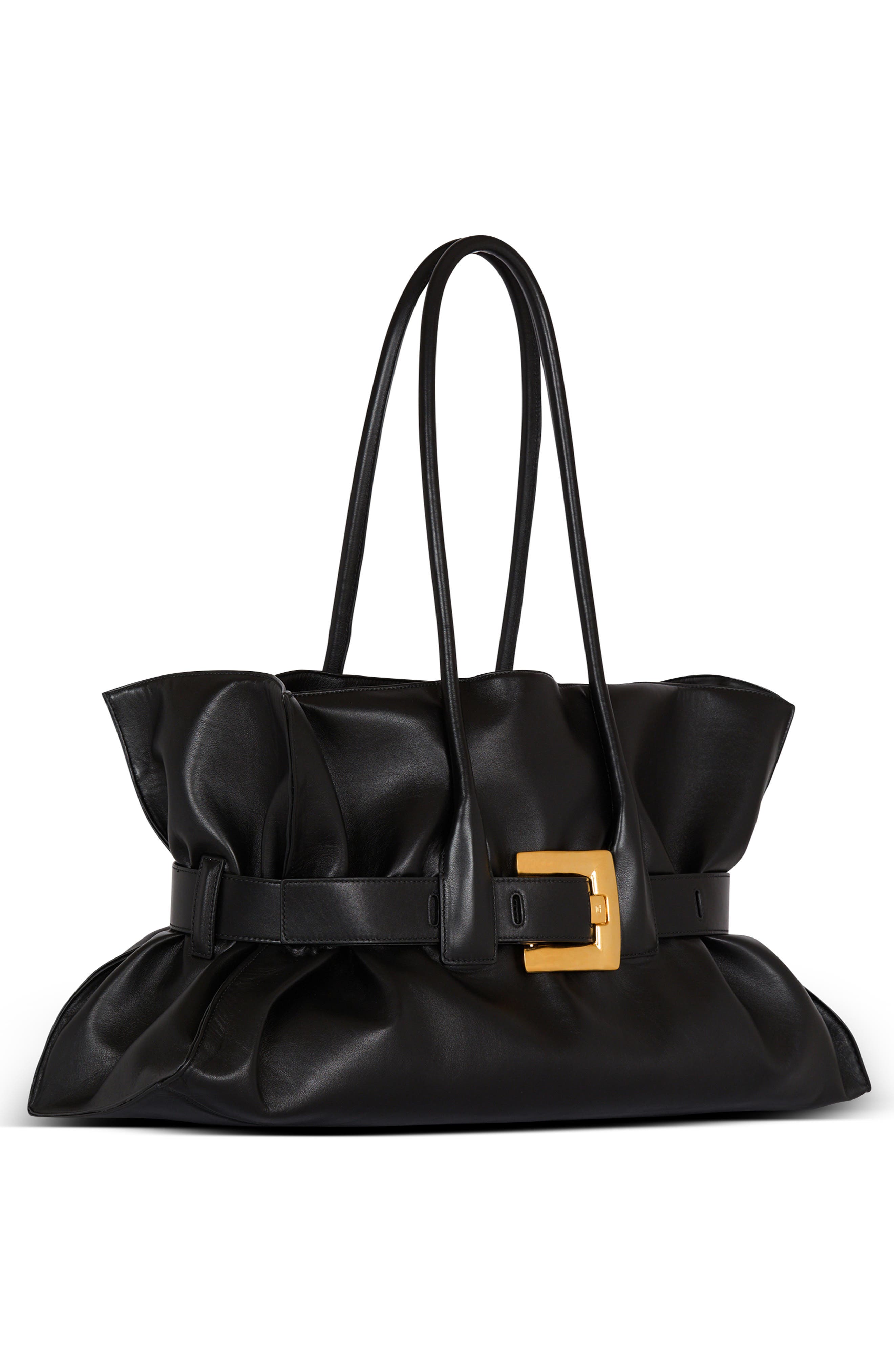 Balmain Large Anthem Leather Tote, Alternate, color, 