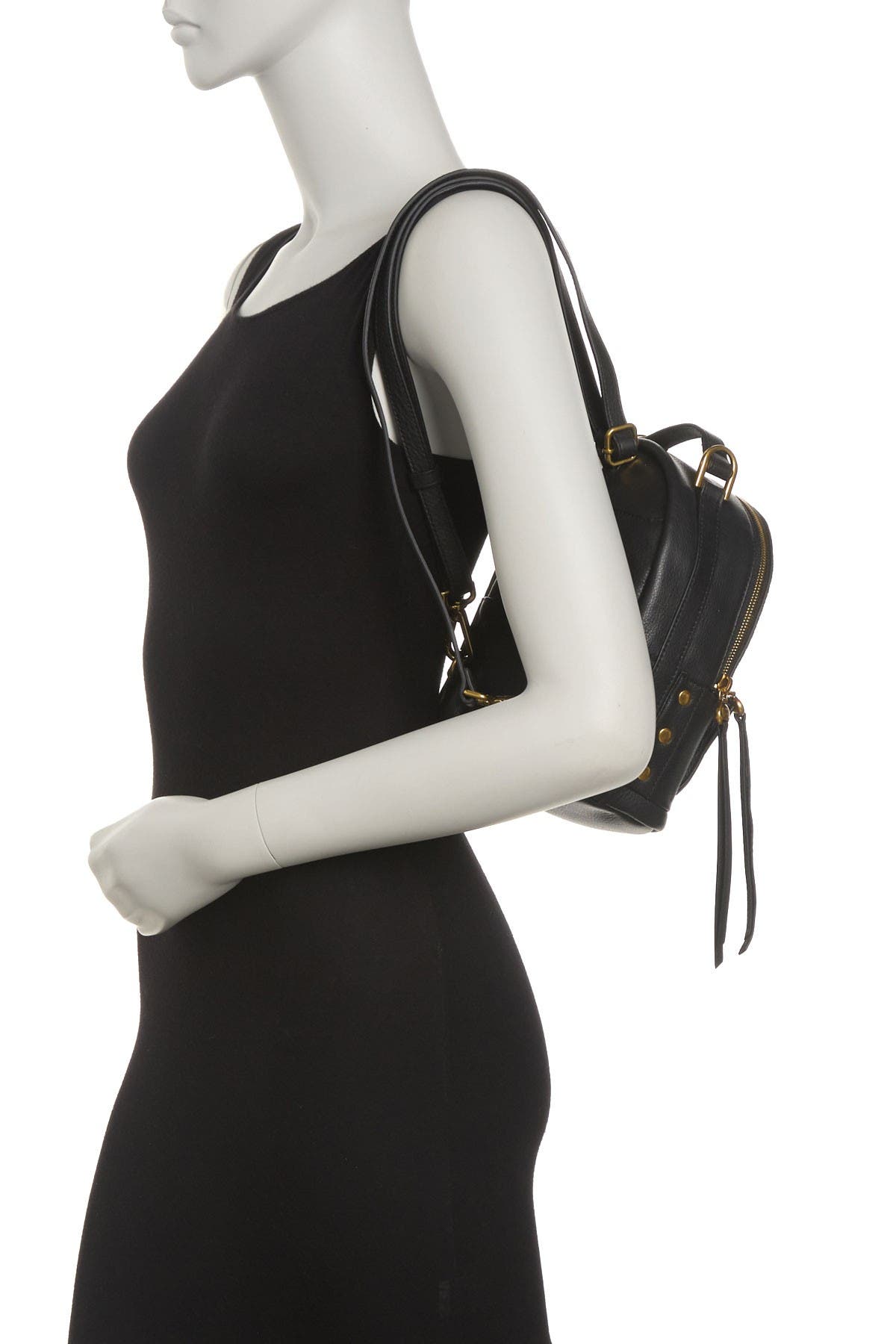 HOBO Revel Convertible Leather & Genuine Calf Hair Backpack, Alternate, color, 