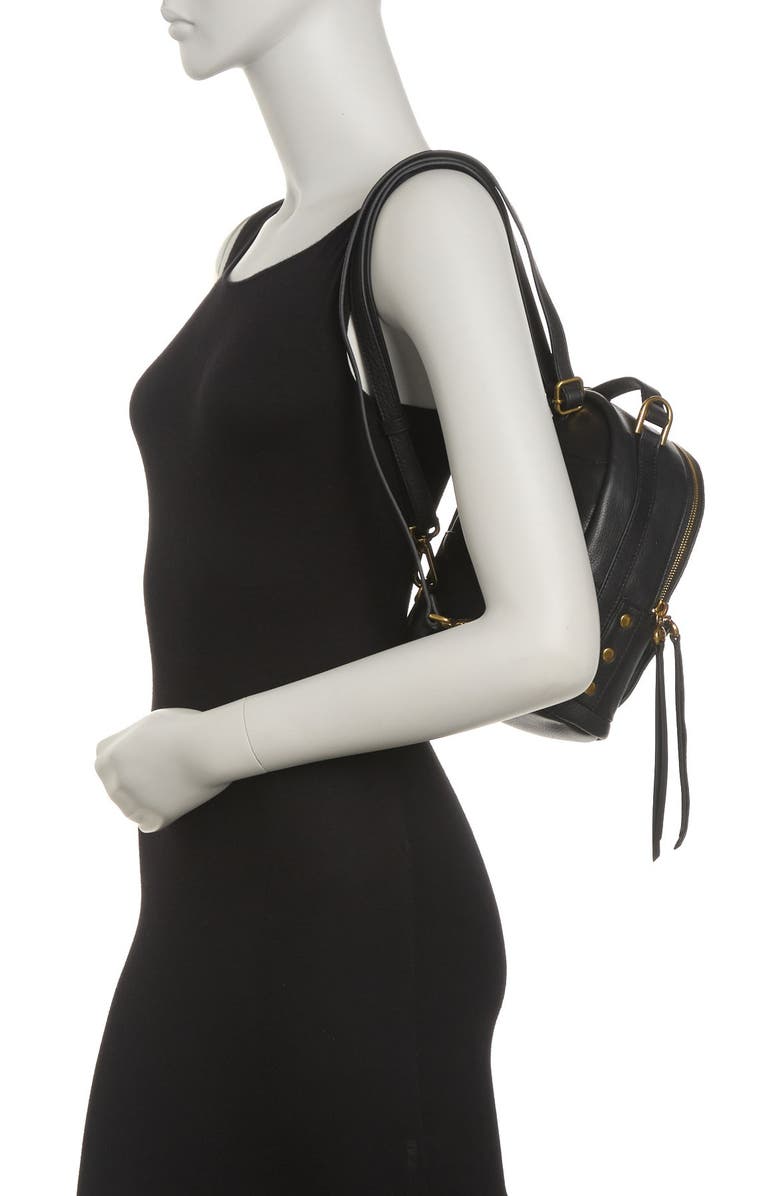 HOBO Revel Convertible Leather & Genuine Calf Hair Backpack, Alternate, color,