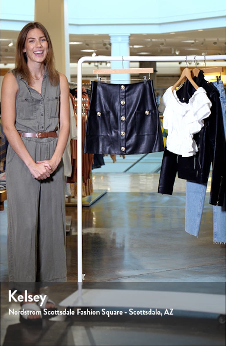 Truman Snap Faux Leather Miniskirt, sales video thumbnail