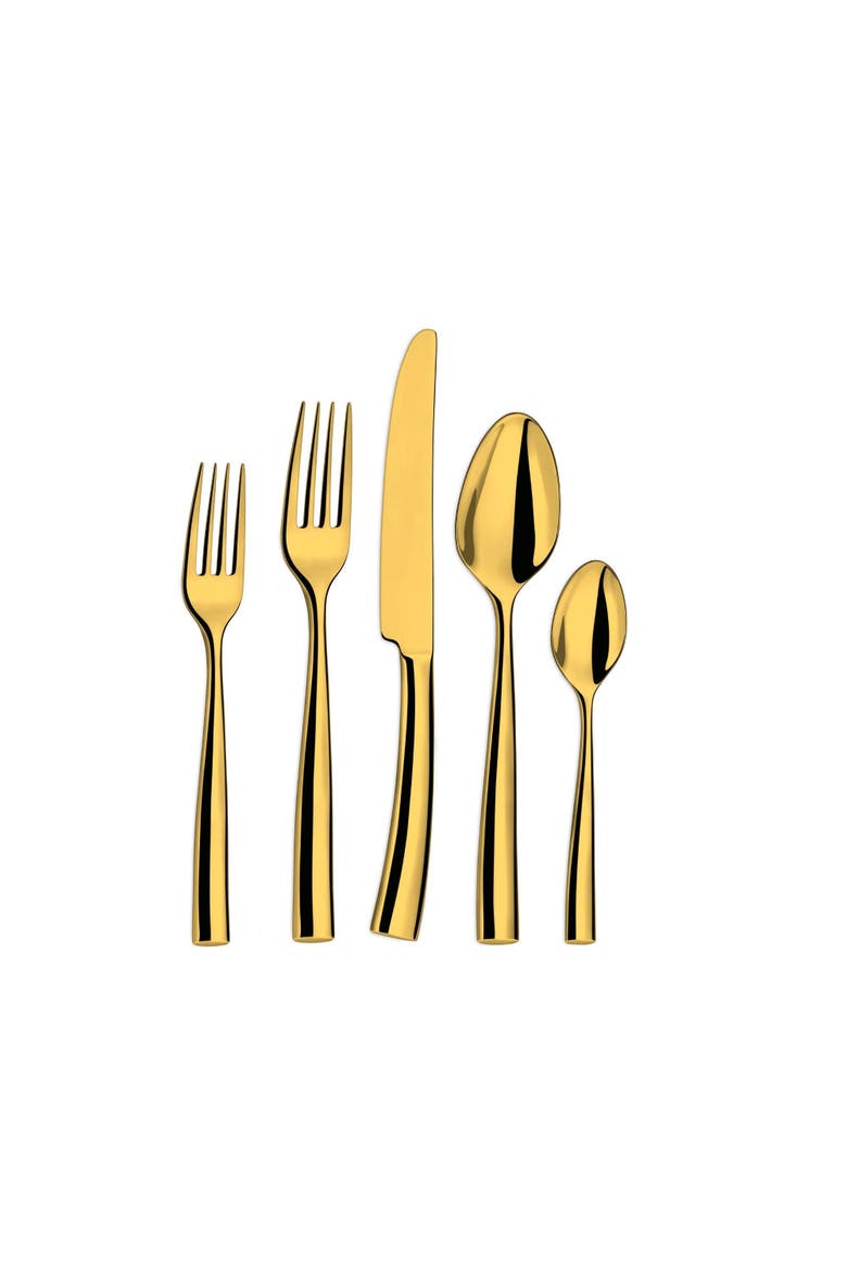 Silhouette PVD Gold 5 Piece Place Setting, Main, color, GOLD