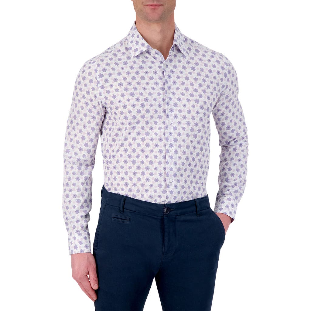 Report Collection Slim Fit Floral Performance Dress Shirt in Lavender  product