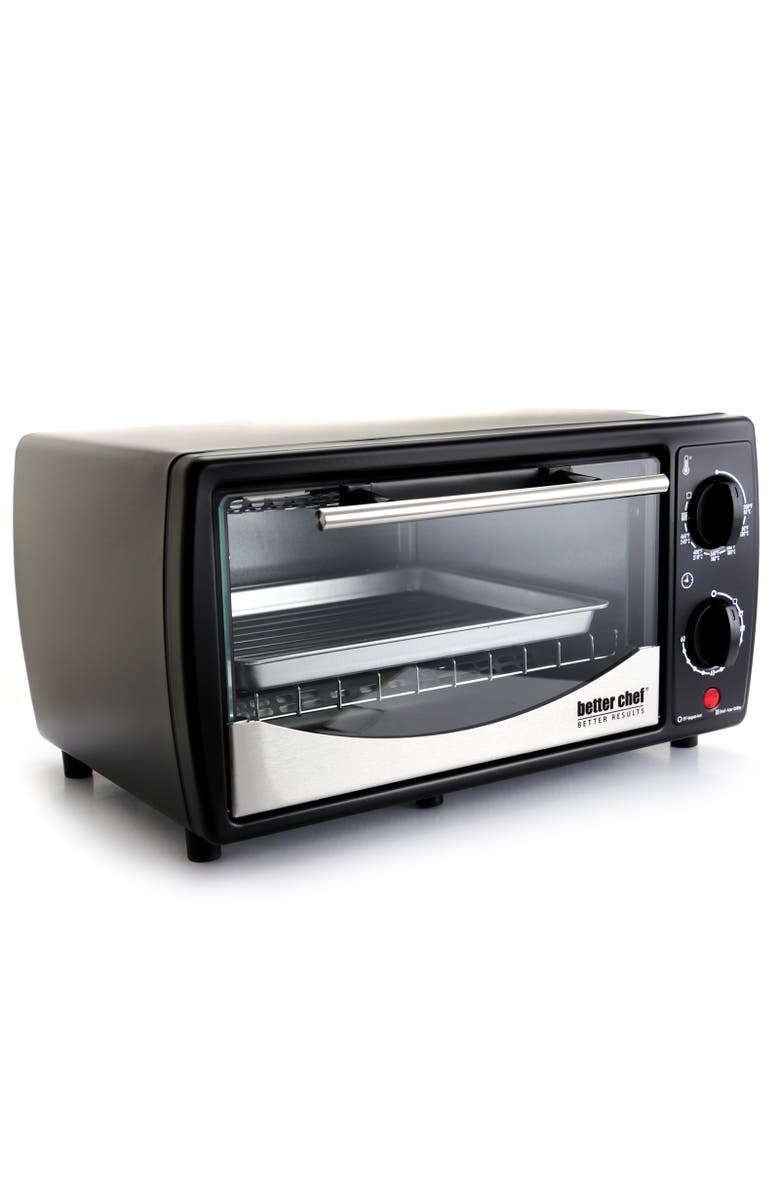 Better Chef 9 Liter Stainless Steel Toaster Oven and Broiler, Main, color, Black