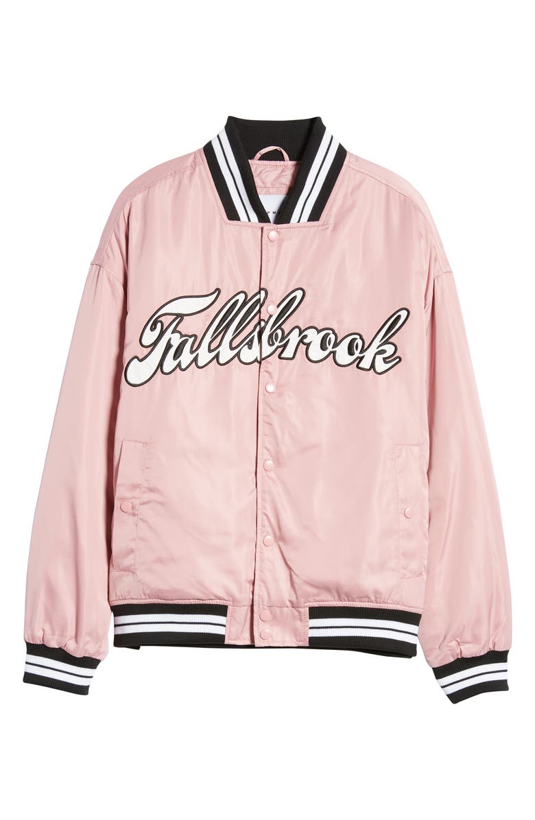 Topman Embroidered Varsity Jacket, Alternate, color, 